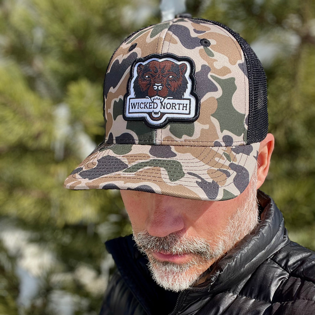 Old school camo hat sales