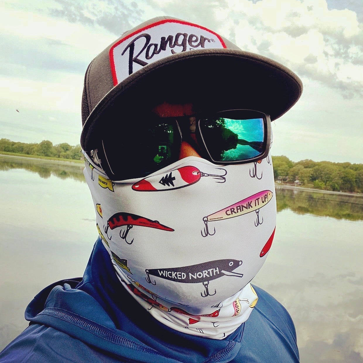 Multi-Lures Fishing Gaiter Face Covering