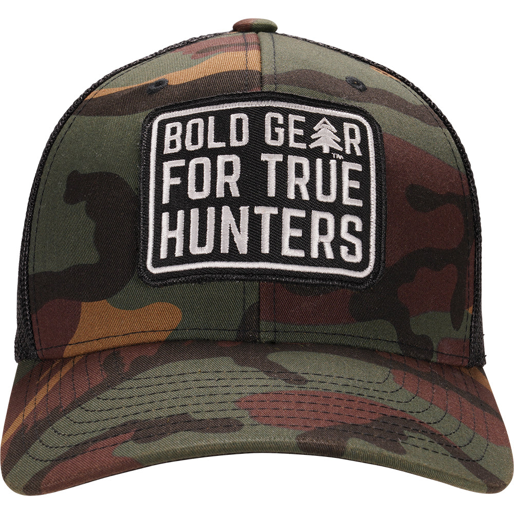 Bold Gear for True Hunters Woodland Camo Retro Trucker Hat