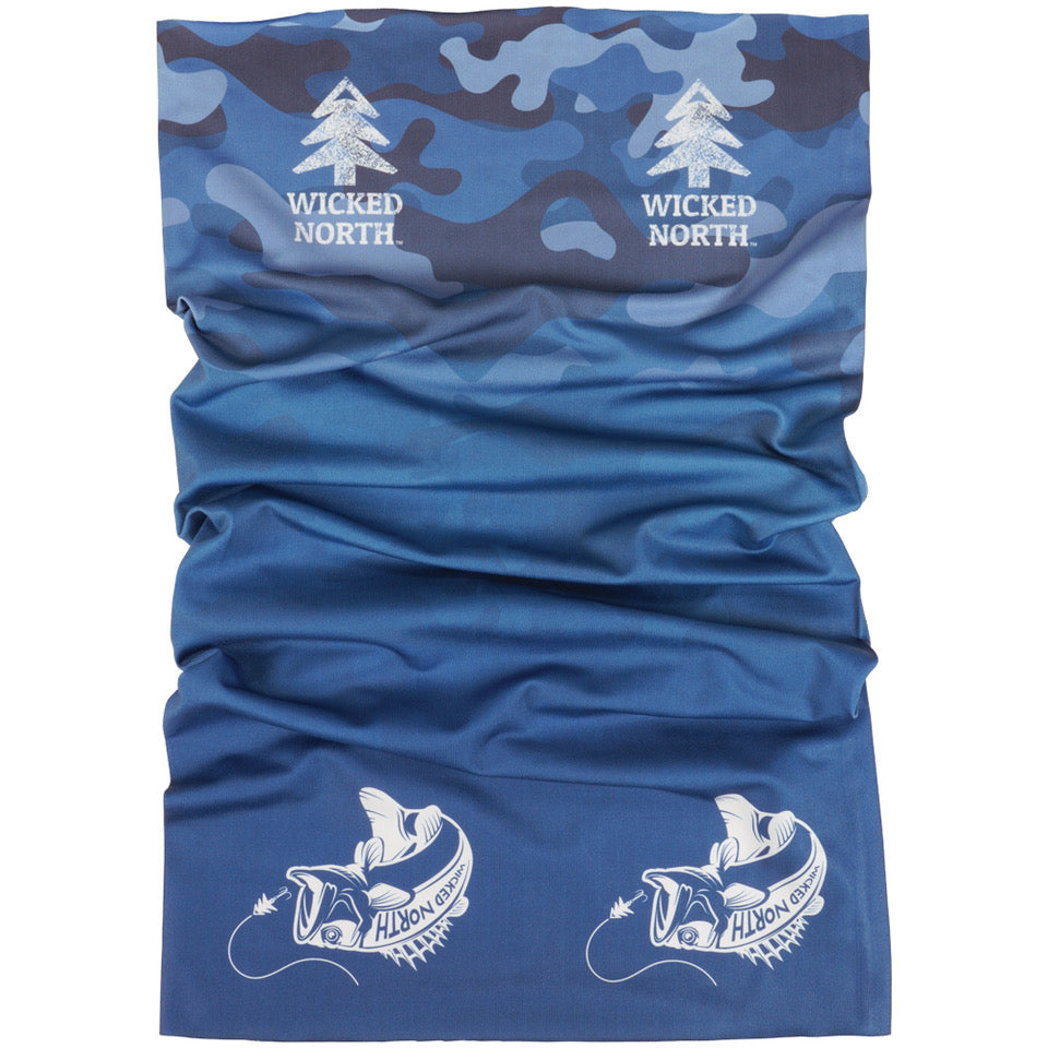 Bass Chasing Tree Neck Gaiter Face Covering