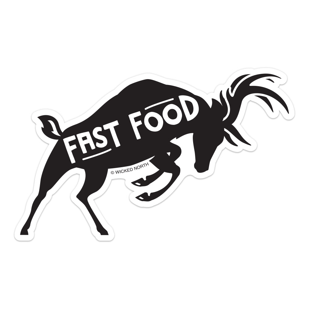 'Fast Food' Deer Sticker