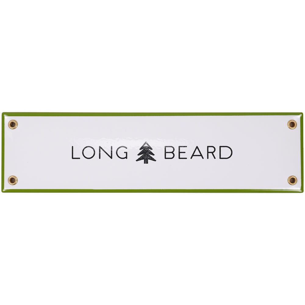 Long Beard Enamel Wall Sign